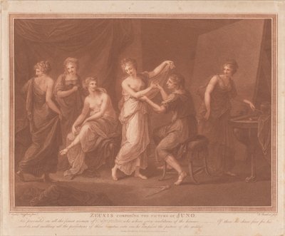 Zeuxis Componeren van het Beeld van Juno door Francesco Bartolozzi