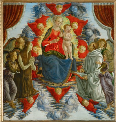 Madonna en kind tussen de engelen - La Vierge et l