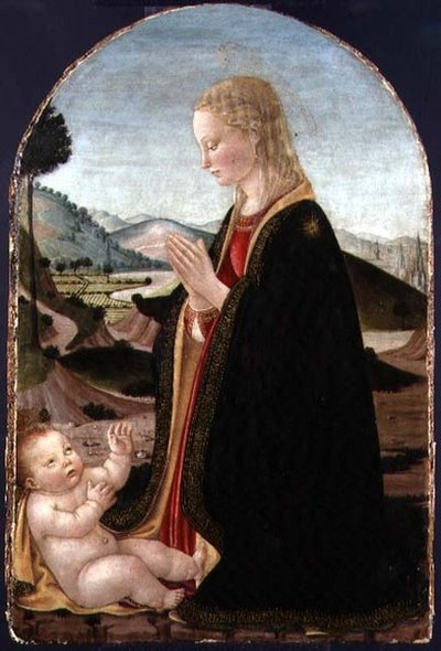 Maagd die het Kind Aanbidt door Francesco Botticini