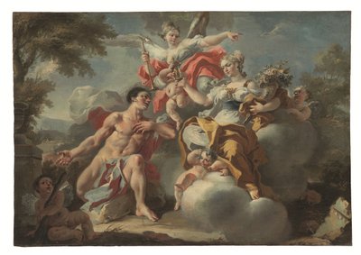 Een van een Paar Allegorieën door Francesco Celebrano
