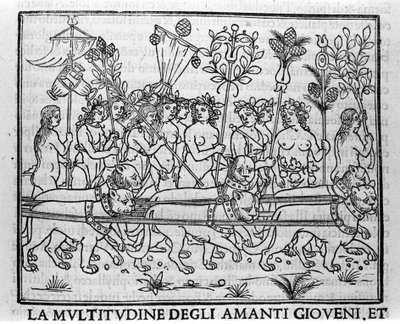 Gravure in “Hypnerotomachia Polyphili” (de droom van Poliphila) door Dominicaanse monnik Francesco Colonna, Venetië door Francesco Colonna