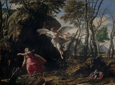 Hagar en Ismaël in de wildernis door Francesco Cozza