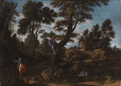 Landschap met de Engel Verschijnend aan Hagar en Haar Leidend naar de Bron door Francesco Cozza