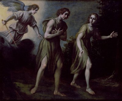 De Verdrijving van Adam en Eva uit het Paradijs door Francesco Curradi
