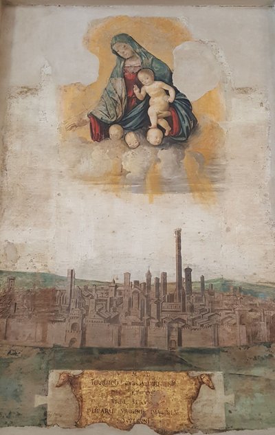 Onze-Lieve-Vrouw van de Aardbeving door Francesco Francia
