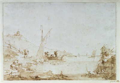 Een kustscène, c.1770-80 door Francesco Guardi