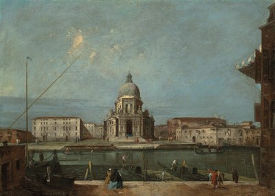 Gezicht op het Canal Grande, Venetië, met de kerk van Santa Maria della Salute door Francesco Guardi