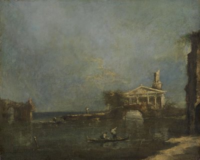 Lagune bij Venetië door Francesco Guardi