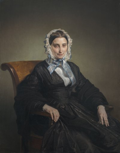 Portret van Teresa Manzoni Borri Stampa door Francesco Hayez