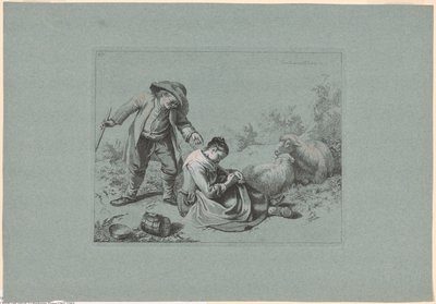 Plaat 10, uit De set van 12 pastorale scènes door Francesco Londonio