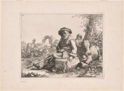 Plaat 11, uit De set van 12 pastorale scènes door Francesco Londonio