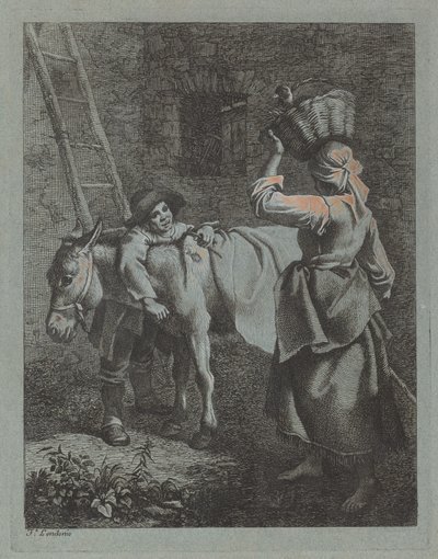 Herder Spreekt met een Boerin door Francesco Londonio