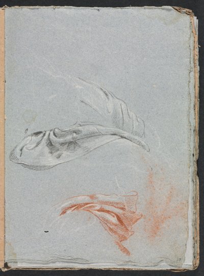 Verona schetsboek: Draperiestudies pagina 17, 1760 door Francesco Lorenzi
