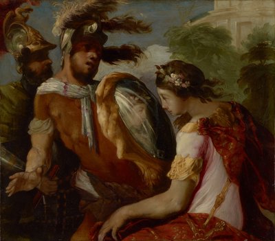 Rinaldo en het Spiegelschild door Francesco Maffei