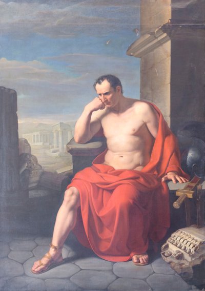 Marius zittend op de ruïnes van Carthago, Francesco Oliva door Francesco Oliva