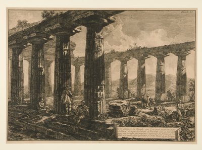 Vue intérieure du Temple, que l door Francesco Piranesi