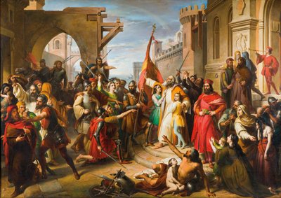 De eed van de Anconetans, 1850s door Francesco Podesti