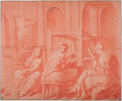 Alcytoe und ihre Schwestern door Francesco Primaticcio