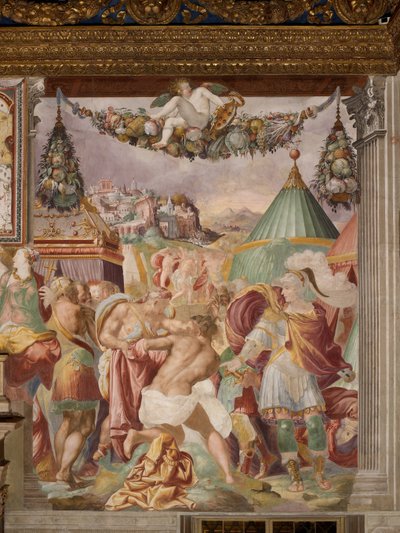 Camillo bestraft de verraderlijke leraar van Falerii door Francesco Salviati