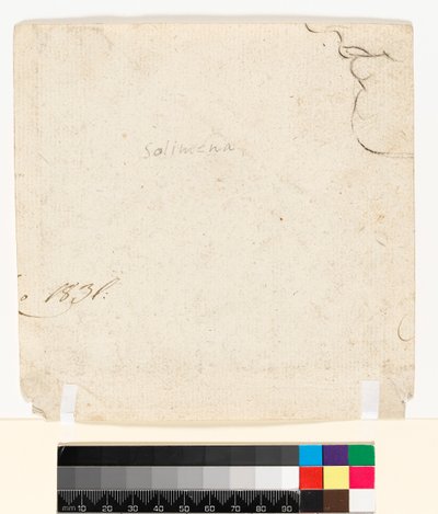 Tekening op de achterkant van het papier (verso), voor 1747 door Francesco Solimena