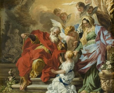 De opvoeding van de Maagd, ca. 1680 door Francesco Solimena