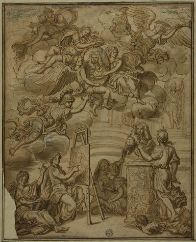 Titelpagina met Portret van Onderkoning van Napels door Francesco Solimena