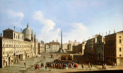 De Piazza Navona, Rome, met een Commedia dell