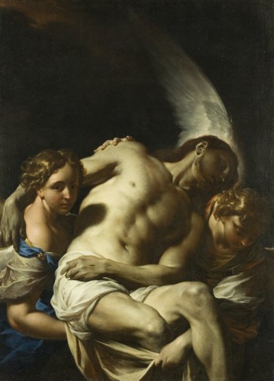 Christus ondersteund door engelen door Francesco Trevisani
