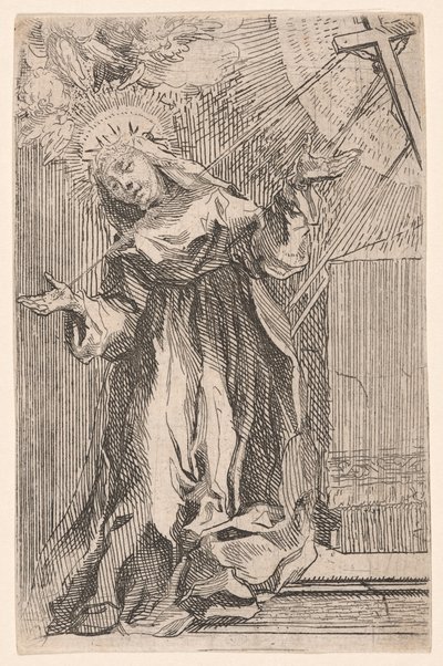 De heilige Catharina van Siena ontvangt de stigmata door Francesco Vanni