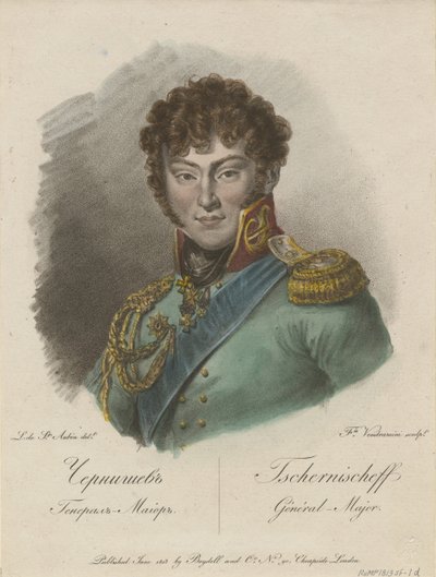 Portret van graaf Alexander Ivanovich Chernyshov 1786-1857, 1813 door Francesco Vendramini