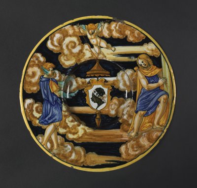 Bord met de wapens van de familie Pucci, 1532 door Francesco Xanto Avelli