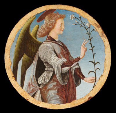 Polittico Griffoni: Engel van de Aankondiging, ca 1472-1473 door Francesco del Cossa