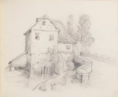 Molenhuis bij een stroom door Francis Augustus Lathrop