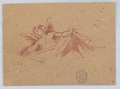 Schets van Putti met Draperie door Francis Augustus Lathrop