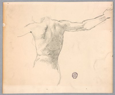 Studie voor "Diana en haar bedienden tussen de sterrenbeelden" door Francis Augustus Lathrop