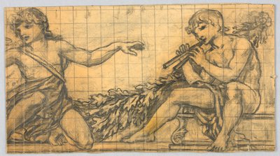 Studie voor een muurschildering door Francis Augustus Lathrop