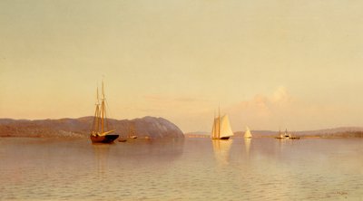 Laat in de middag, Haverstraw Bay door Francis Augustus Silva