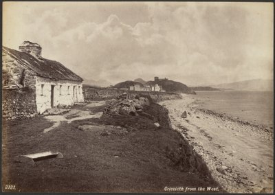 Criccieth vanuit het westen door Francis Bedford