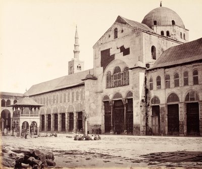 Zijkant van de Grote Moskee (Umayyad Moskee), kijkend naar het noorden, Damascus door Francis Bedford