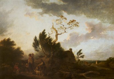 Een Uitgestrekt Landschap met Zigeuners door Francis Bourgeois