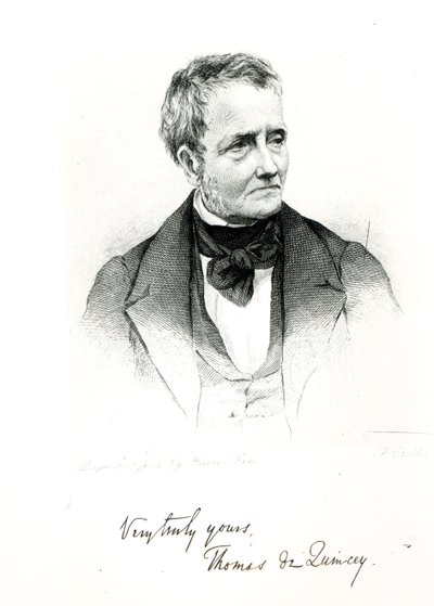 Thomas de Quincey (1785-1859), van een daguerreotypie door Howie door Francis Croll