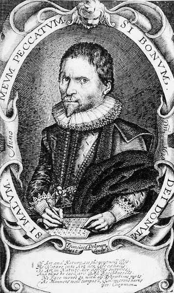 Portret van George Chapman (c.1559-1634) 1620 (gravure) door Francis Delaram