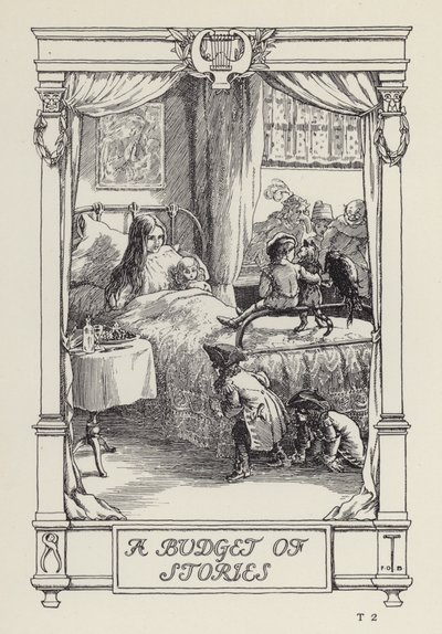 Een ander boek met verzen voor kinderen: Een begroting van verhalen (litho) door Francis Donkin Bedford