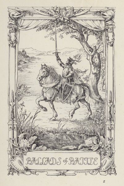Een ander boek met verzen voor kinderen: Strijdliederen (litho) door Francis Donkin Bedford