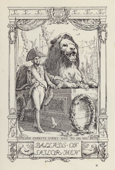 Een ander boek met verzen voor kinderen: Balladen van matrozen (litho) door Francis Donkin Bedford