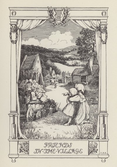 Een ander boek met verzen voor kinderen: Vrienden in het dorp (litho) door Francis Donkin Bedford
