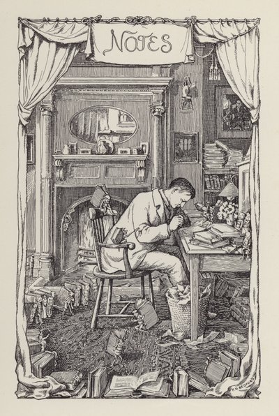 Een ander boek met verzen voor kinderen: Aantekeningen (litho) door Francis Donkin Bedford