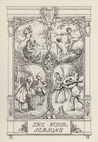 Een ander boek met verzen voor kinderen: De vier seizoenen (litho) door Francis Donkin Bedford