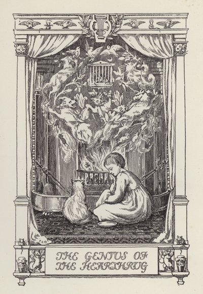 Een ander boek met verzen voor kinderen: Het genie van de haardrug (litho) door Francis Donkin Bedford