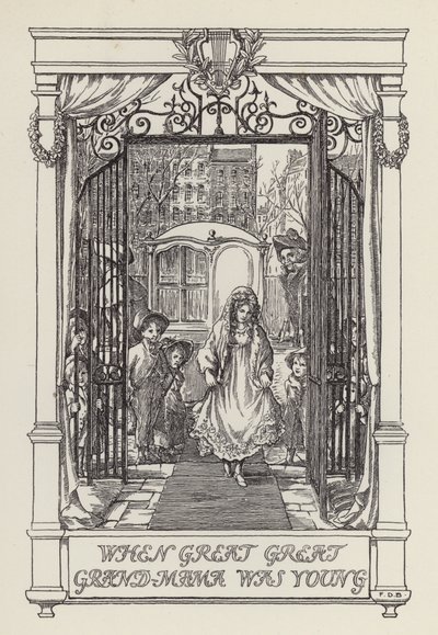 Een ander boek met verzen voor kinderen: Toen overgrootmoeder jong was (litho) door Francis Donkin Bedford